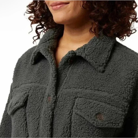 32 Degrees Ladies' Gray Cozy Shirt Jacket size M/L - NWT - Picture 4 of 8